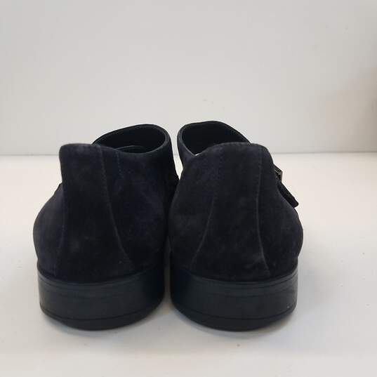 Hugo Boss Monk Navy Blue Suede Wingtip Loafers Shoes Men's Size 7.5 M image number 4