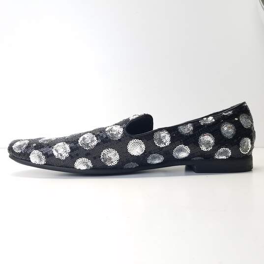 Giorgio Brutini Sequin Dot Loafers Black 12 image number 3