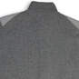 Mens Gray Sleeveless Mock Neck Knitted Full Zip Sweater Vest Size Medium image number 4
