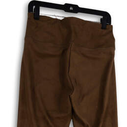 NWT Womens Brown Flat Front Elastic Waist Pull-On Ankle Leggings Size 6 alternative image