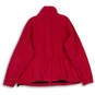 Womens Pink Logo Zipped Pockets Mock Neck Full-Zip Fleece Jacket Size 3X image number 2