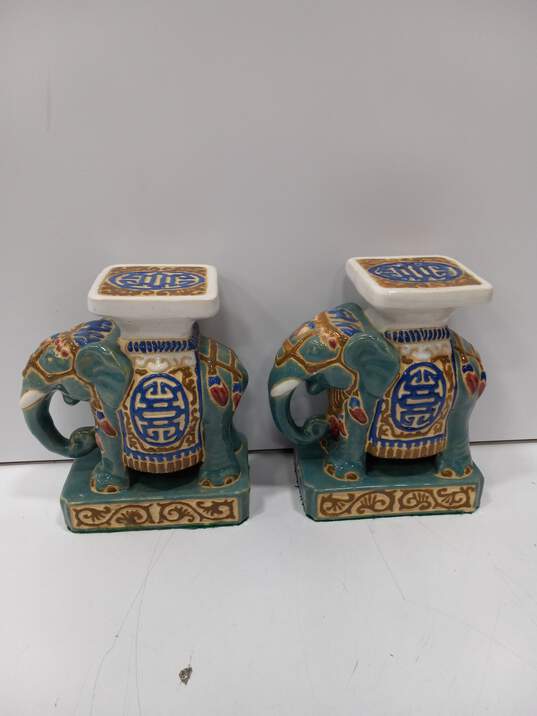 PAIR OF ELEPHANT PLANT STANDS image number 3
