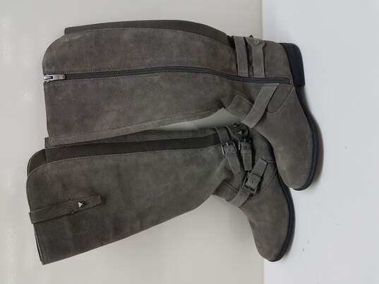 Mark Fisher Gray Leather Mid Calf Boots image number 2
