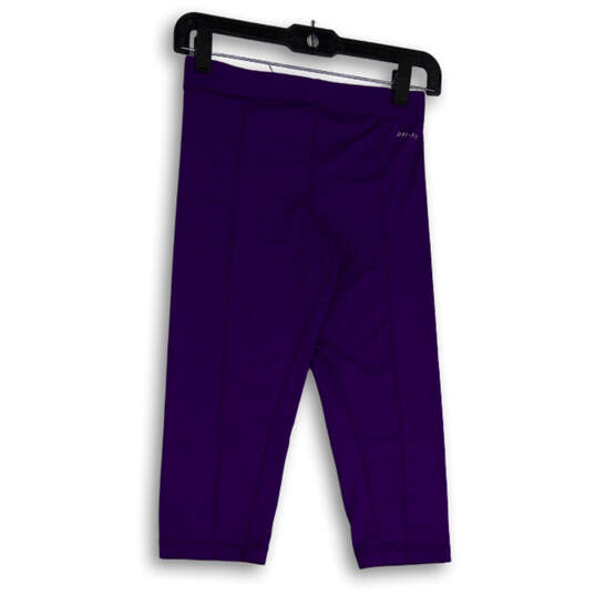Womens Purple Dri-Fit Elastic Waist Pull-On Capri Leggings Size Small image number 2