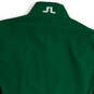 Mens Green Mock Neck Sleeveless Activewear Full-Zip Vest Size Large image number 3