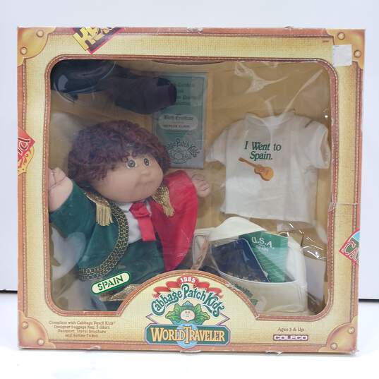 Vintage 1985 Coleco CPK World Traveler Spain Doll IOB image number 1