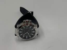 Mens Silver-Tone Black Dial Date Indicator Quartz Analog Wristwatch 78.6g