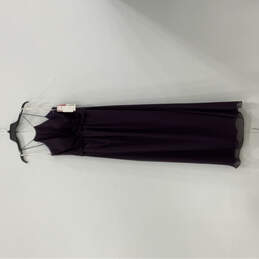 NWT Womens Purple Bridesmaids Sleeveless Back Zip Long Maxi Dress Size 10