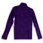 Womens Purple Black Flurry Elemental Turtleneck Activewear Top Size Small image number 2