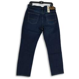 NWT Mens Dark Blue Denim Medium Wash Stretch Straight Leg Jeans Size 34x30 alternative image