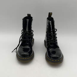 Unisex 1460 Black Smooth Leather 8-Eye Lace Up Combat Boot Size M 6 W 7