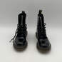 Unisex 1460 Black Smooth Leather 8-Eye Lace Up Combat Boot Size M 6 W 7 image number 1