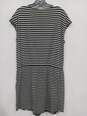 Michael Kors Black & White Striped Shirt Dress Size XL image number 2