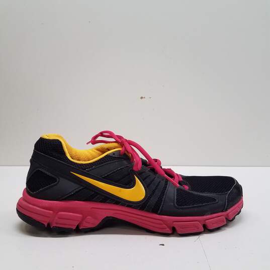 Nike Downshifter 5 Black/Pink/Yellow Athletic Shoes Women's Size 8 image number 1
