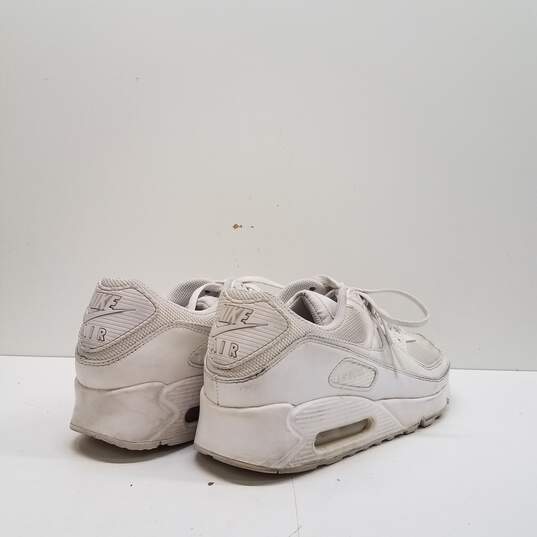 Nike Air Max 90 Recraft Triple White Athletic Shoes Men's Size 11.5 image number 4