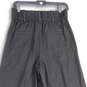 Womens Black Pleated Back Welt Pocket Wide Leg Ankle Pants Size 4 image number 4