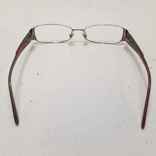 Versace Purple Silver Rectangular Eyeglasses Frame image number 7