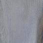 Mens Striped Long Sleeve Chest Pockets Collared Button-Up Shirt Size Small image number 3