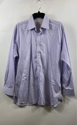 Ted Baker Mens Purple Cotton Long Sleeve Formal Dress Shirt Size 16.5 32/33