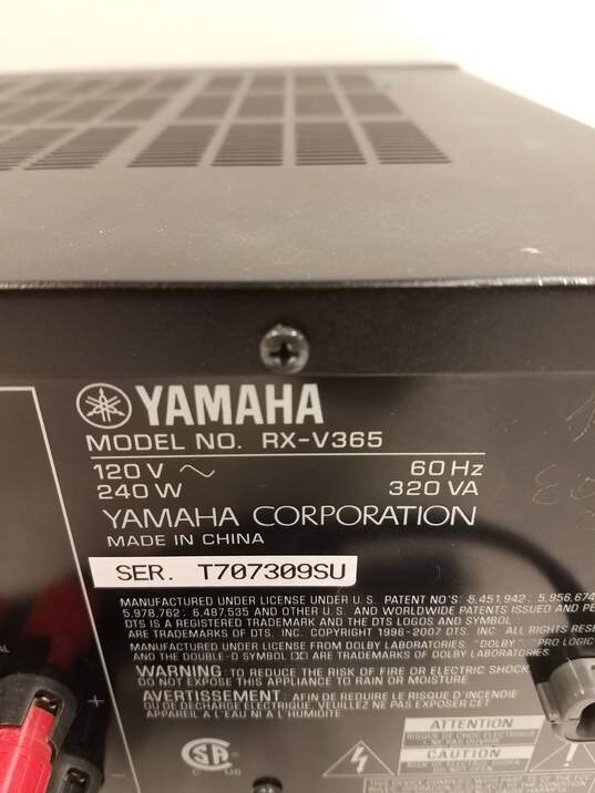 Yamaha Natural Sound AV Receiver RX-V365 image number 2