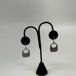Designer Silpada 925 Sterling Silver Etched Floral Basket Drop Earrings