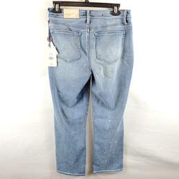 NYDJ Women Light Blue Splash Straight Jeans Sz 6 NWT alternative image
