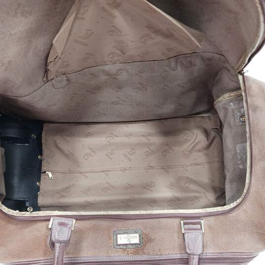 Unicorn London Large Travel Bag Black/Brown Leather Luggage image number 6