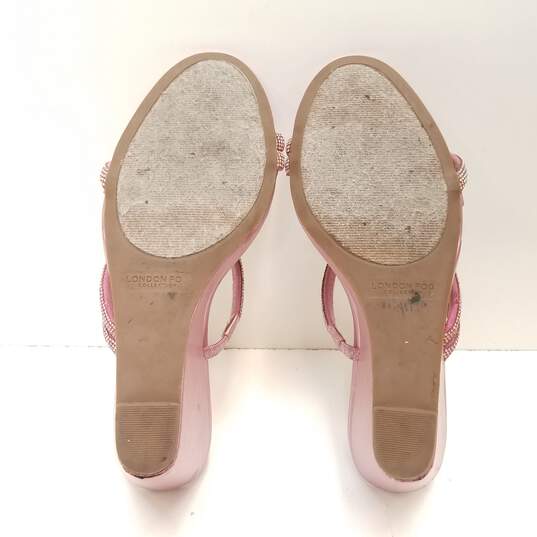 London Fog Collection Women's Wedge Sandals Pink Size 9 image number 6