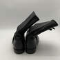 Mens 98412 Black Leather Round Toe Mid- Calf Pull On Biker Boots Size 11 M image number 2