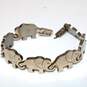 FOR REPAIR Taxco Sterling Silver Elephant Bracelet - 41.24g image number 3