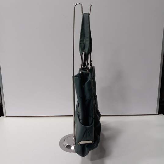 B. Makowsky Green Leather Shoulder/Hobo Purse Bag Tote image number 3