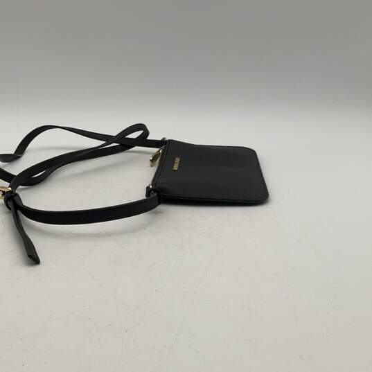 Michael Kors Womens Black Leather Adjustable Strap Crossbody Bag Handbag image number 7