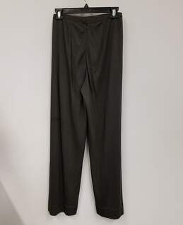 Womens Black Pockets Pleated Front Straight Leg Formal Dress Pants Size 6 alternative image