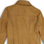 NWT Womens Brown Suede Pointed Collar Long Sleeve Overcoat Size 6 image number 4