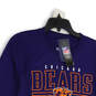 NWT Womens Navy Blue Orange Chicago Bears NFL Pullover T-Shirt Size Small image number 3