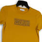 Womens Yellow Essential Logo Crew Neck Short Sleeve T-Shirt Dress Size SP image number 3