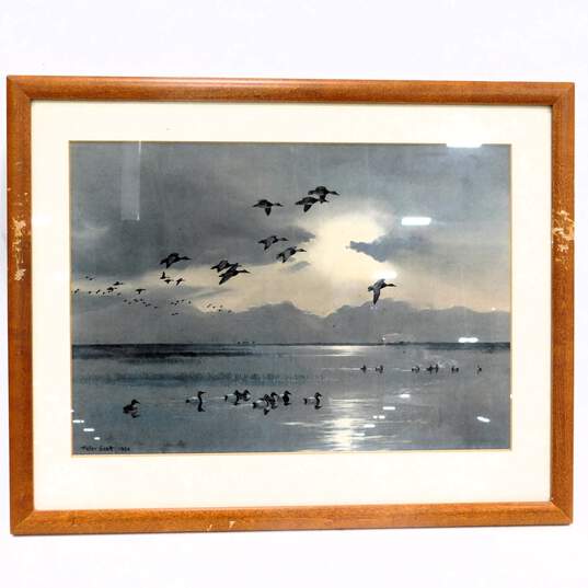Artist Peter Scott Ducks Flying & On Water Vintage Art Prints Set of 4 image number 2