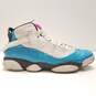 Air Jordan 6 Rings Blue Fury Cyber Pink Athletic Shoes Men's Size 10.5 image number 5