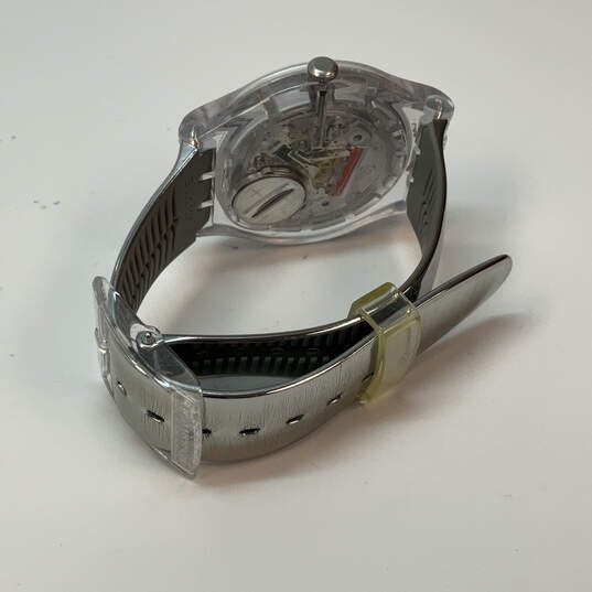 Designer Swatch Swiss Adjustable Strap Round Dial Classic Analog Wristwatch image number 4