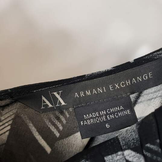 Armani Exchange Women Blk/White Maxi Dress Sz 6 image number 2