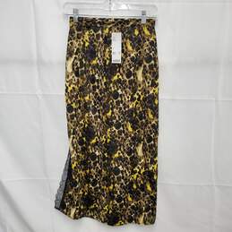 NWT Urban Outfitters WM's Yellow & Black Sabrina Lace Trim Skirt Size XS