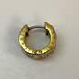 Designer Michael Kors Gold-Tone Rhinestone Pierced Hoop Earrings image number 4