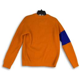 NWT Calvin Klein Jeans Womens Blue Orange Crew Neck Pullover Sweater Size S alternative image