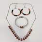 Bundle of Assorted Natural Toned Fashion Costume Jewelry image number 2
