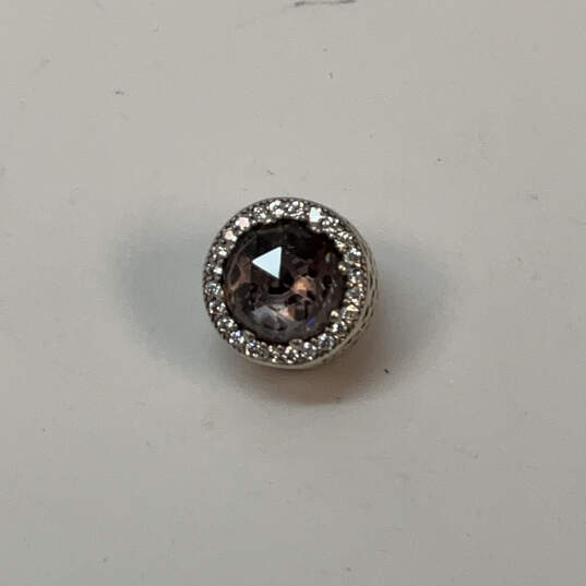 Designer Pandora S925 ALE Sterling Silver Pink Cubic Zirconia Beaded Charm image number 2