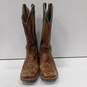 Ariat Unisex Brown Leather Slip On Western Style Boots Size 7.5 image number 2