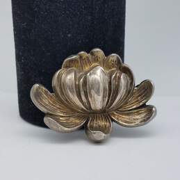 William B Kerr 1629 Sterling Silver Art Nouveau Ladies Flower Brooch 15.6g