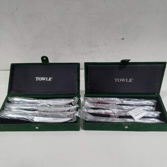 Towle  Stainless Steel  Steak Knives & Case image number 1