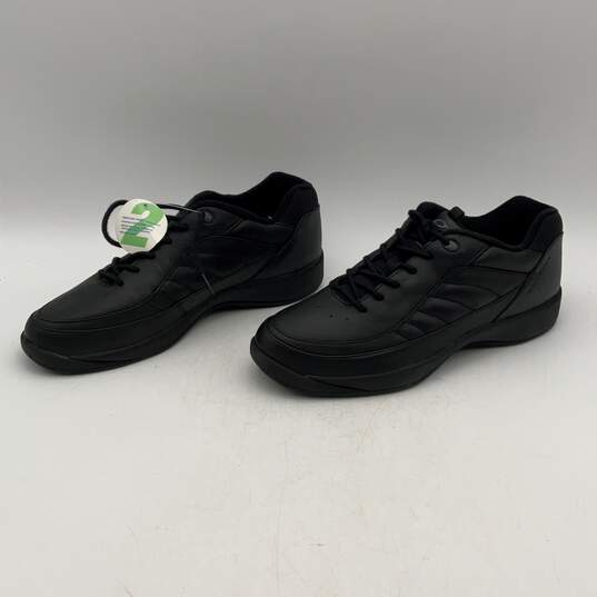 Easy Spirit Mens Black Leather Low Top Lace Up Sneaker Shoes Size 11 image number 2