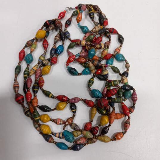 Bundle of Assorted Wooden Beaded Fashion Jewelry image number 3